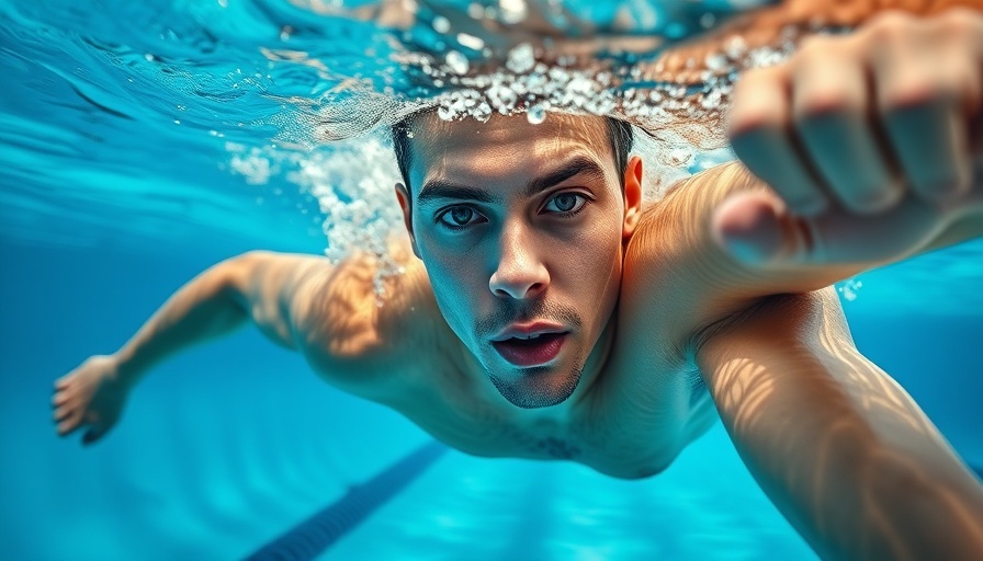 Swimmer demonstrating high elbow catch technique underwater.