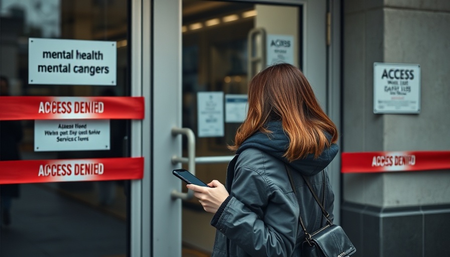 Closed mental health center with access denied tape.