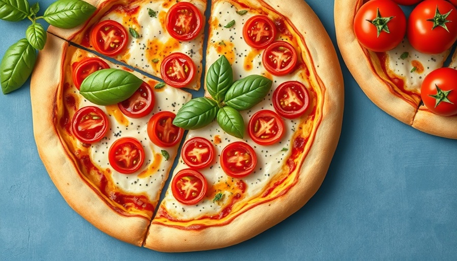 Diabetes-friendly pizza options guide with a healthy pizza illustration.