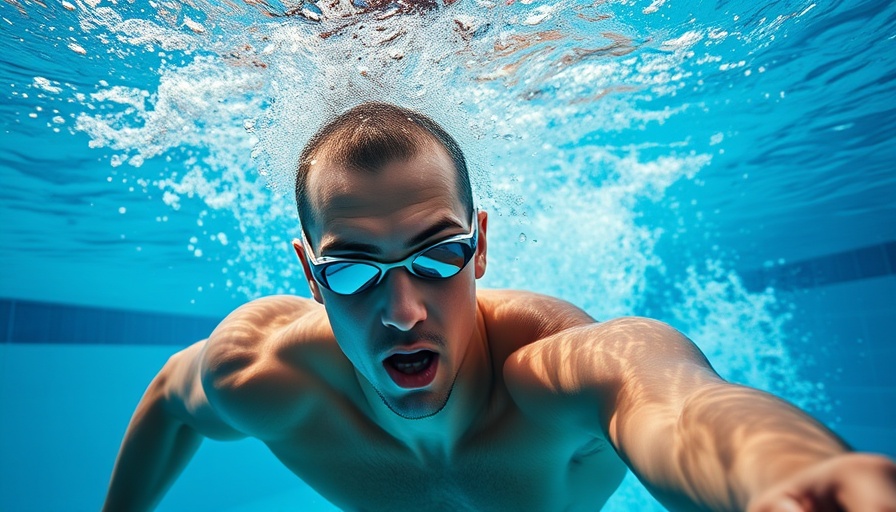 Swimmer using Power Diamond technique in sports training underwater.
