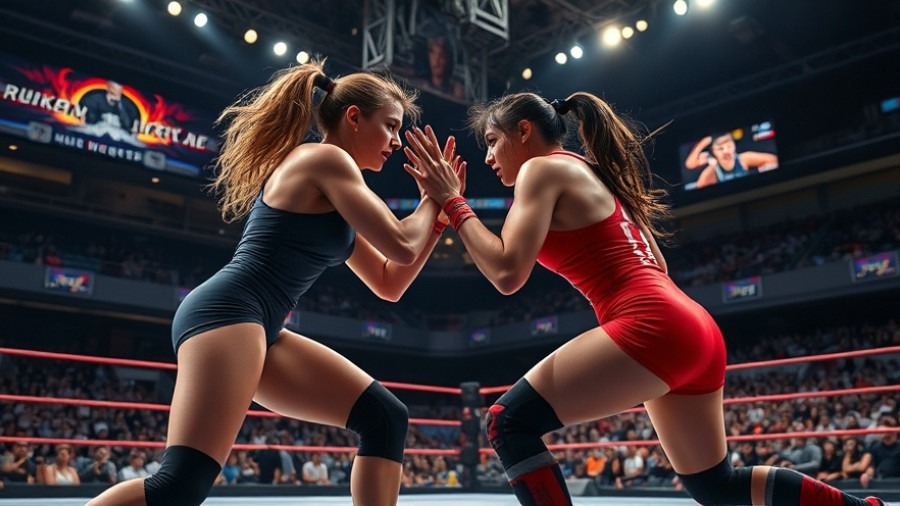 145 lbs Women's Freestyle Nationals wrestling match with competitors and referee.