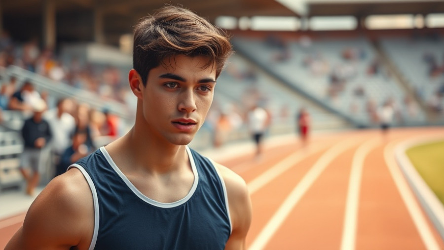 Young athlete walking on track with focus, Quincy Wilson Track Recruitment.