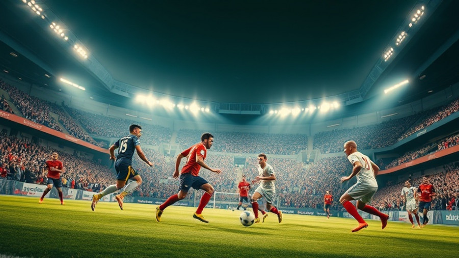 Intense soccer action during Qatar vs UAE World Cup Qualifier.