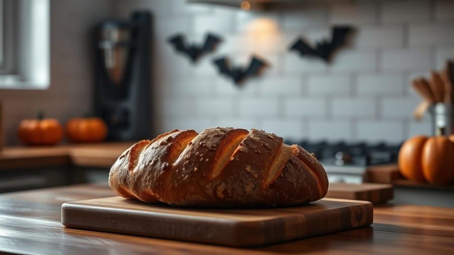 Freshly baked bread in cozy kitchen for fall family activities.