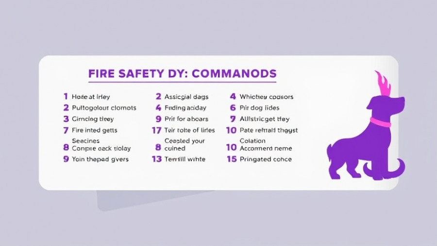 Infographic on how to train your dog for fire safety.