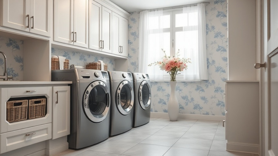 Bright laundry room with stylish fall decor inspirations.