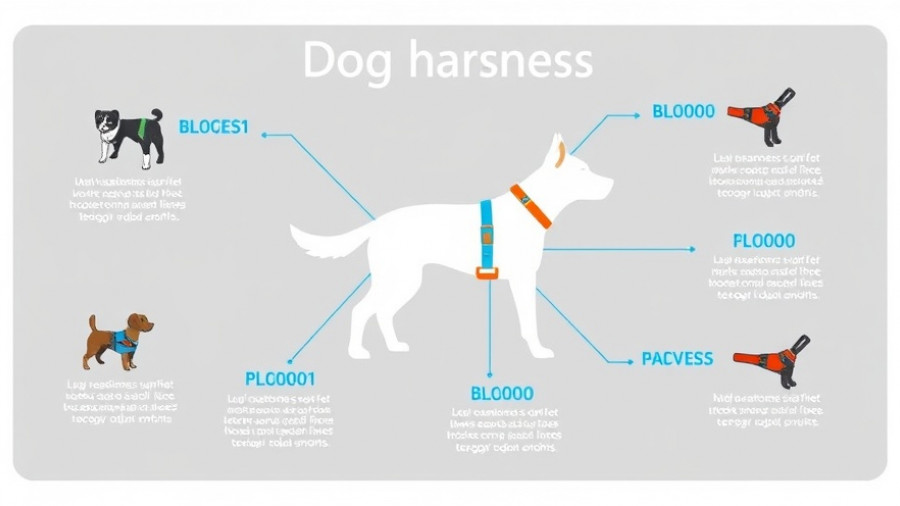 Infographic explaining three safe dog harness types.