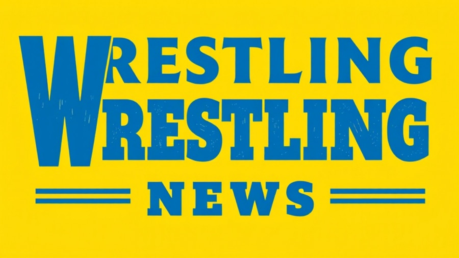 Bold retro wrestling news logo on yellow backdrop, WWE Raw Highlights.