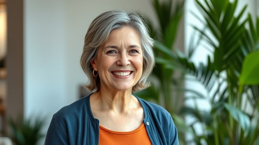 Confident woman discussing myths about perimenopause and menopause.