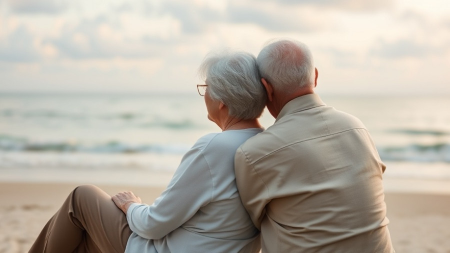 Elderly couple enjoying retirement on a Philippine beach.
