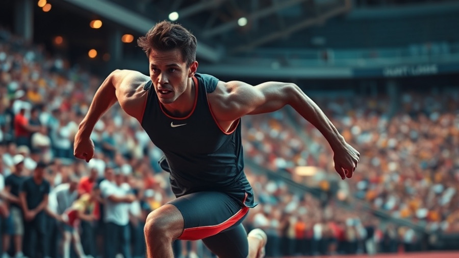 USATF Tour Innovation in Track and Field athlete in action, vibrant and dynamic.