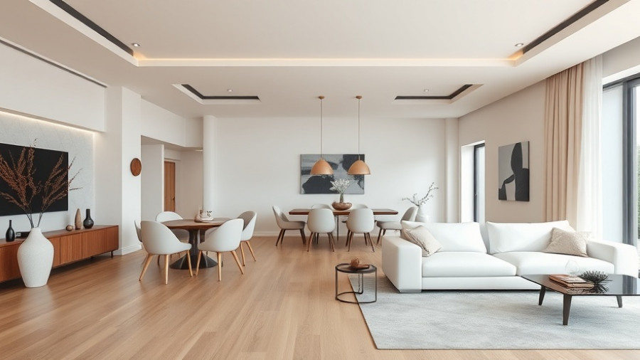 Modern living and dining room layout inspiration with minimalist decor