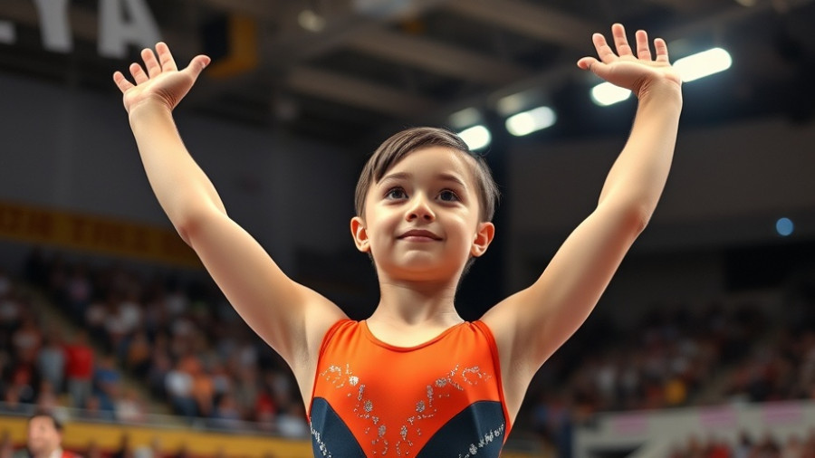 2025 World Championships MAG All-Around Final gymnast celebrating.