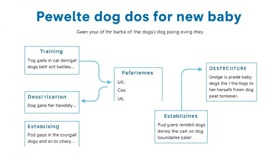 Infographic on preparing dogs for new babies with key strategies.