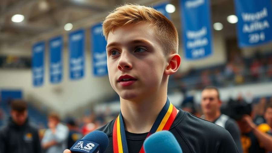 Young wrestler with medal just getting started in wrestling.