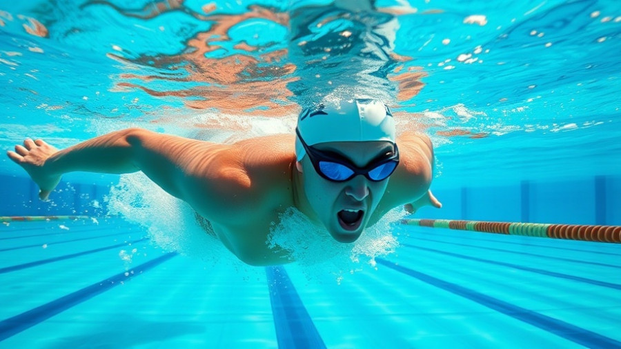 Focused swimmer practicing freestyle stroke, essential swimming drills