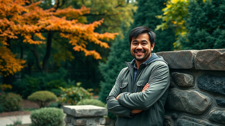 Pollinator-friendly garden design in North Carolina with autumn backdrop