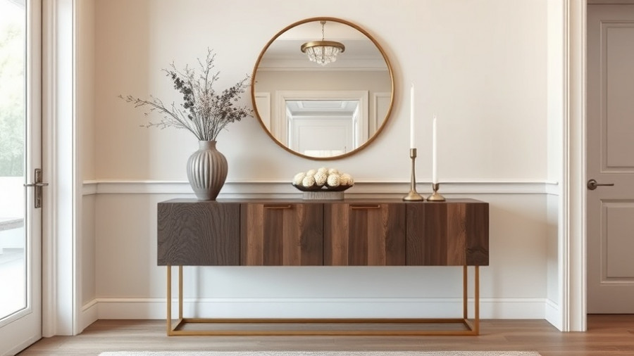 Console table decor ideas for a stylish entryway with flowers and mirror.