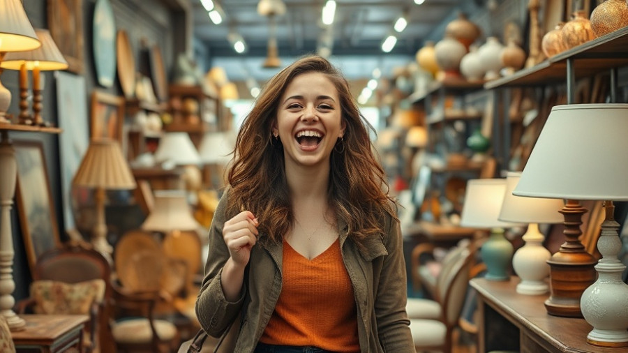 Affordable interior decor ideas featuring thrift and antique shopping for NC apartments.