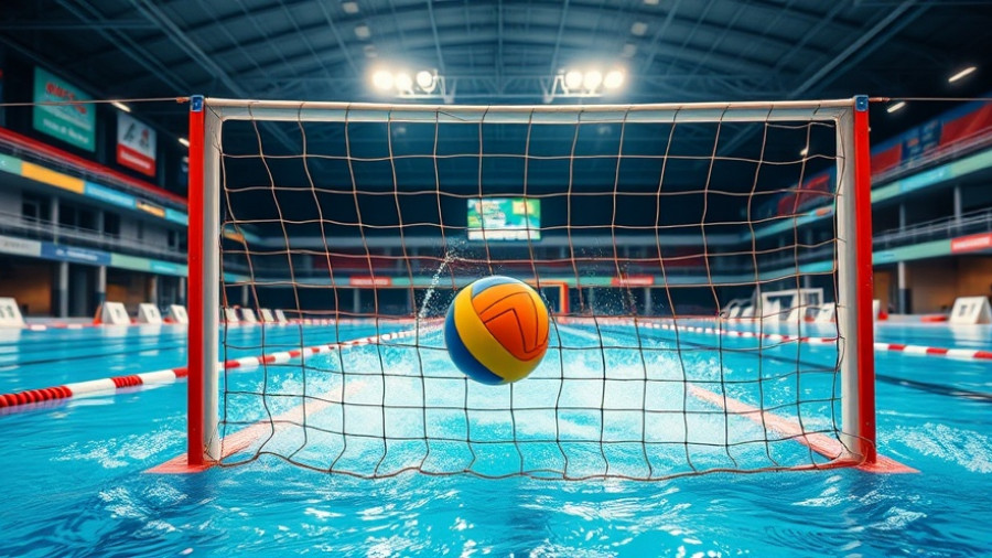 2025 Junior Olympic All-Americans Water Polo event setup.