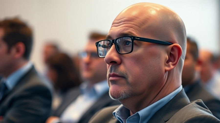 Bald man in glasses at Pacific Coaches Clinic in Napa.