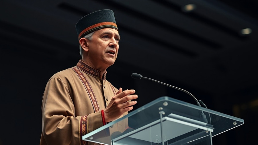 Sheikha Al Mayassa delivering a speech at the National Museum of Qatar.