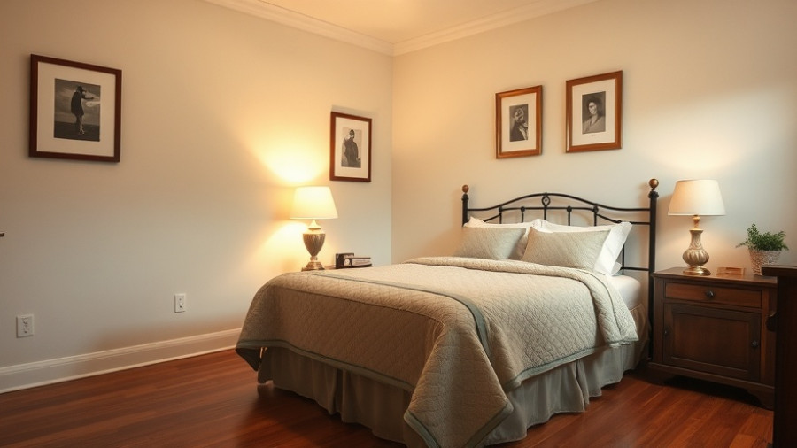 Convert any room into a guest bedroom with cozy decor and a bed.