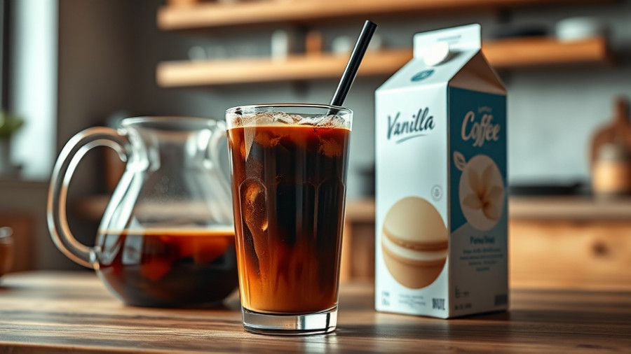 Cold brew coffee in a stylish glass, showcasing how to make cold brew coffee at home.