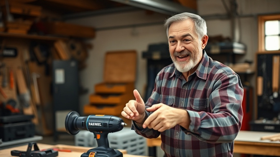 Middle-aged man discussing DIY toolkits for Asheville NC homeowners.