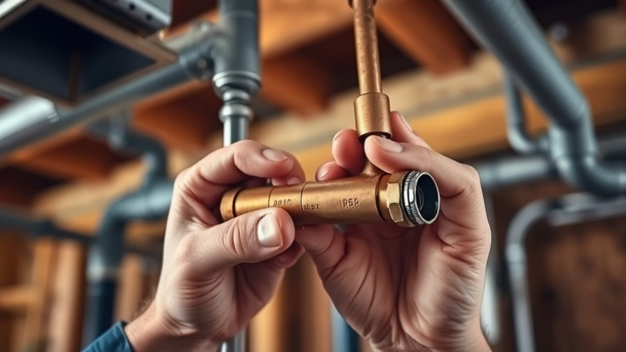 Using SharkBite Plumbing Solutions to fix copper pipes.