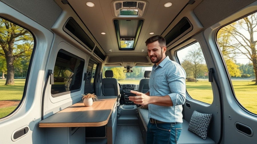 Smart home van tour, showcasing modern automation features