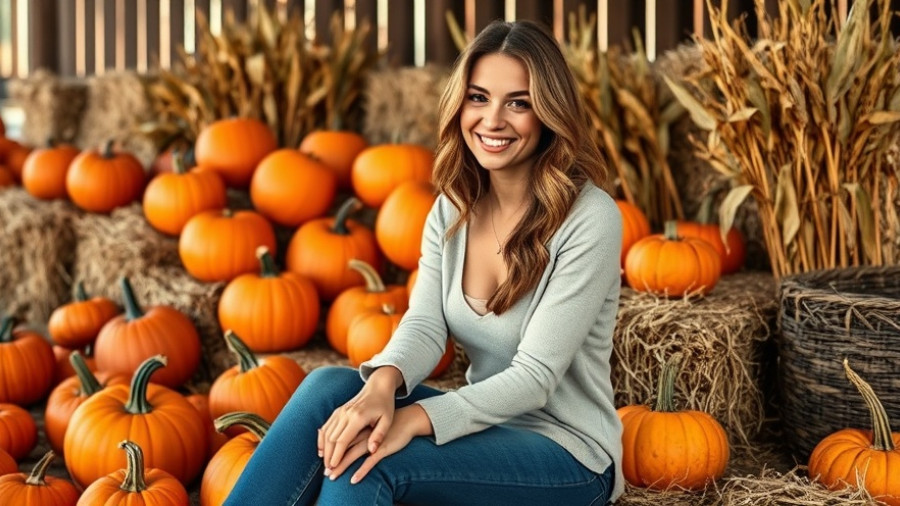 Exploring Franklin NC during autumn at a pumpkin display.