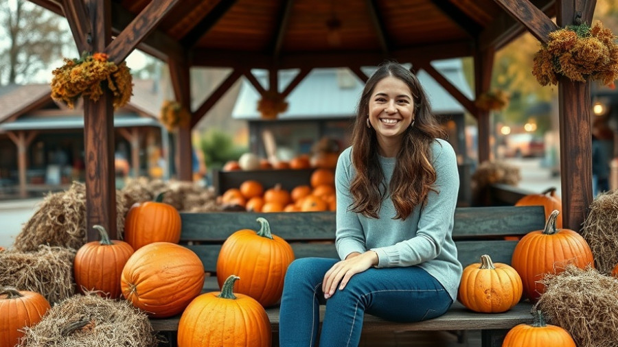 Enjoying autumn decor while browsing in Franklin NC.