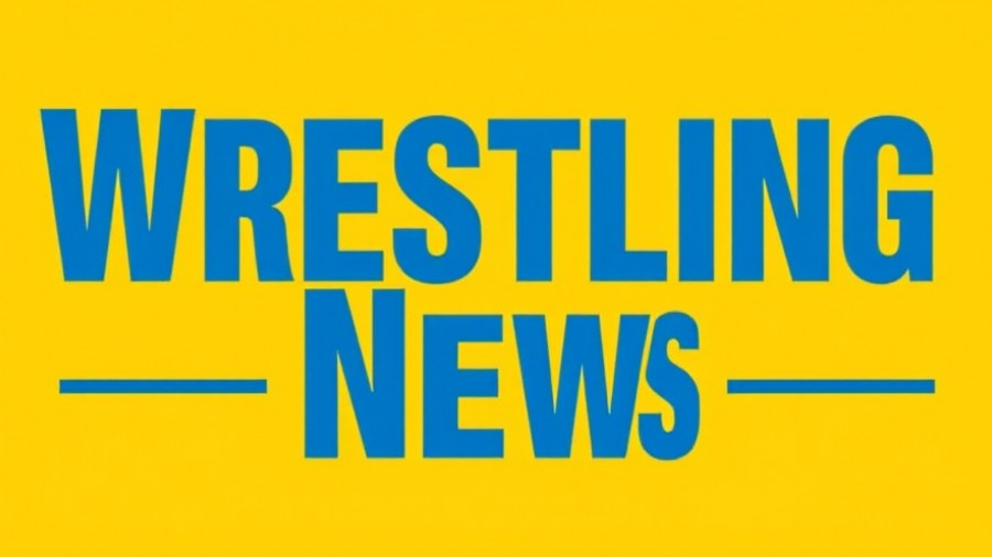 Bold blue 'Wrestling News' logo on yellow background for WWE Saturday Night's Main Event.