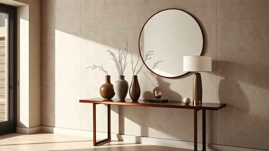 Simply Chic Entryway Table Decor Ideas with mirror and vase setup.