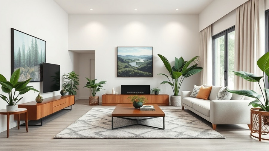 Budget-friendly living room design ideas in Durham NC, modern room with green accents.