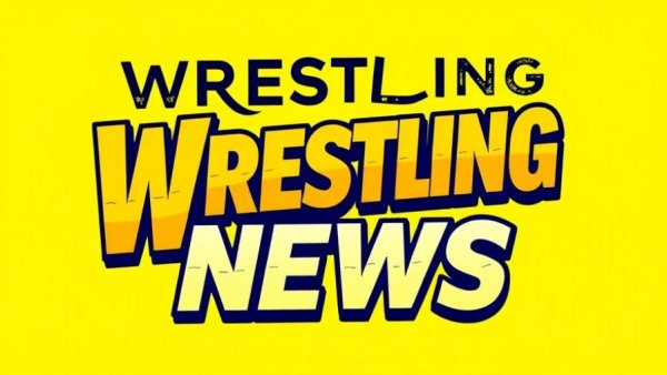 Retro wrestling news logo with bold text on yellow background for TKO earnings report WWE news.