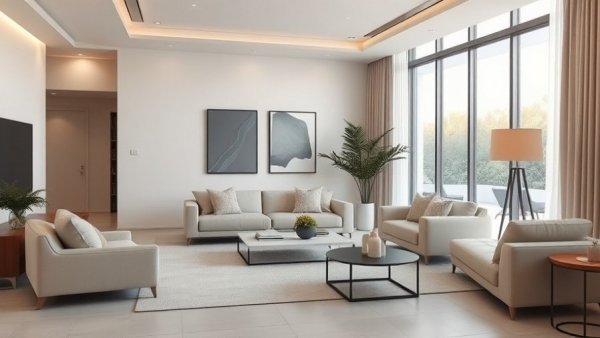Elegant modern living room for home decor and interior design ideas.