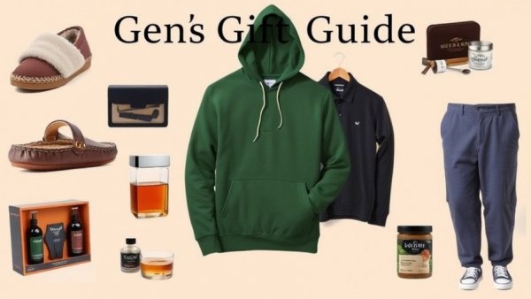 2025 Holiday Gift Guide for Him featuring clothes and gifts.