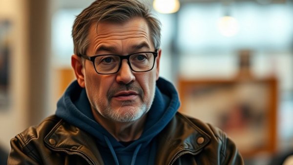 Middle-aged man discussing keeping 100% of your pension indoors.