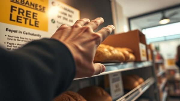 Donated Lebanese bread with religious message in Qatar.