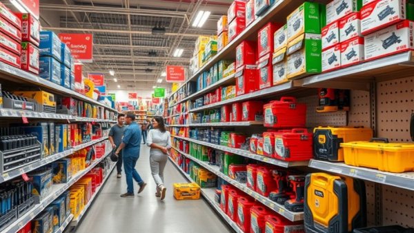 Best affordable DIY toolkits displayed in Asheville NC store aisle.