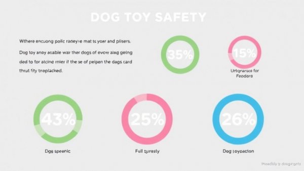Infographic on safe dog toys showing injury risks and percentages.