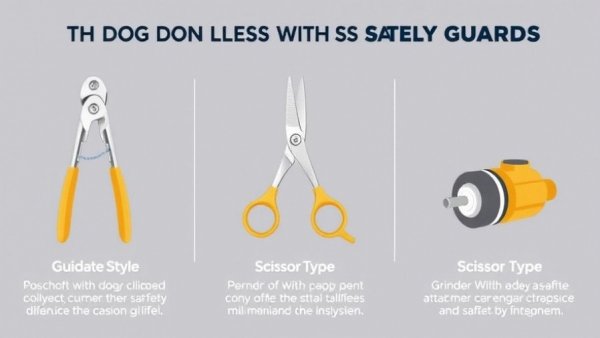 Infographic about dog nail clipper types with safety guards.