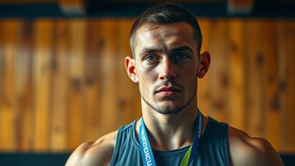 Aubre Krazer enjoying post-sport victory spotlight.