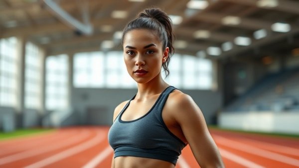 Confident female athlete ready for race, Olympic Women’s 100M format change