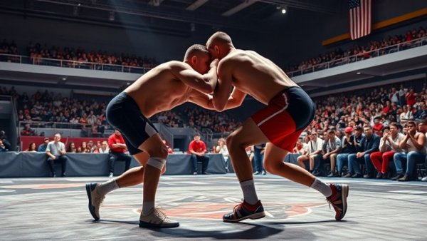 USMC Junior & 16U Nationals Wrestling Match, intense grapple