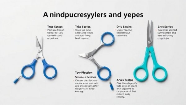 Safety scissors infographic for dog grooming with colorful sections.