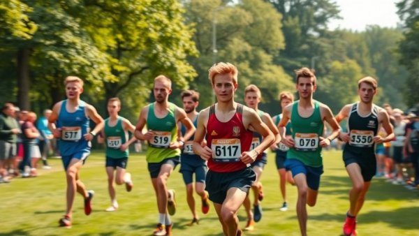 Athletes compete in NCAA XC Regionals 2025 cross country race.