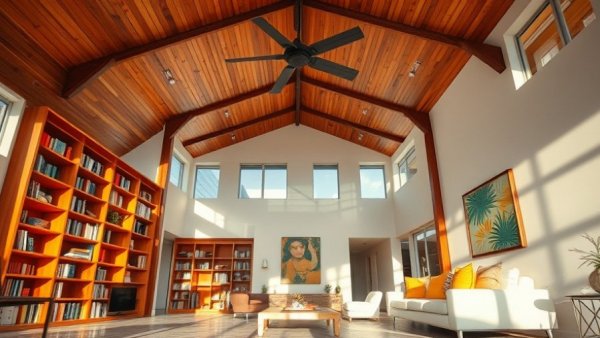 Introverse House design with modern interior and high ceiling.